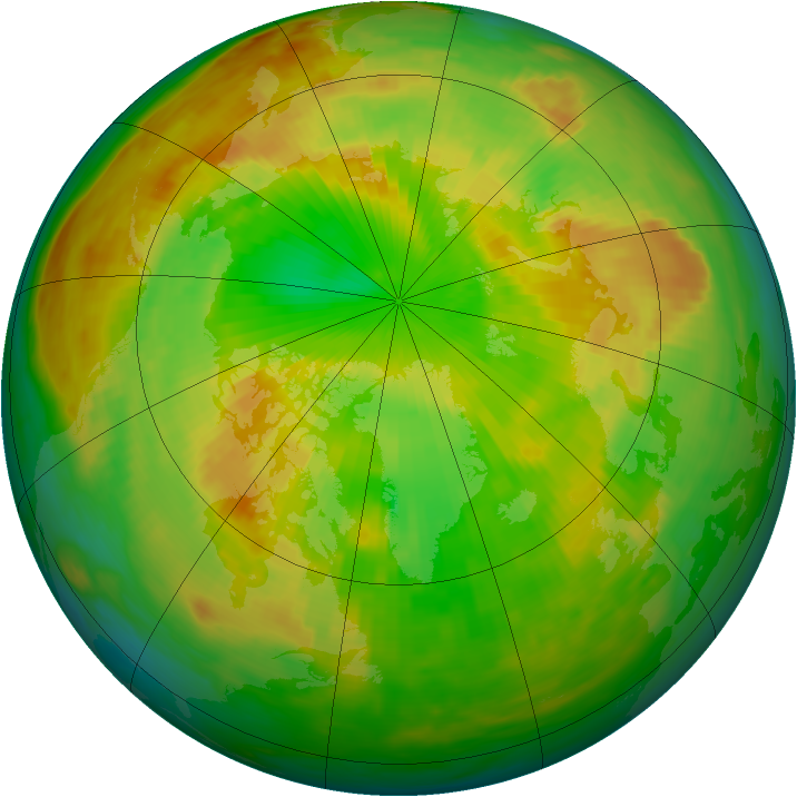 Arctic ozone map for 05 June 1985
